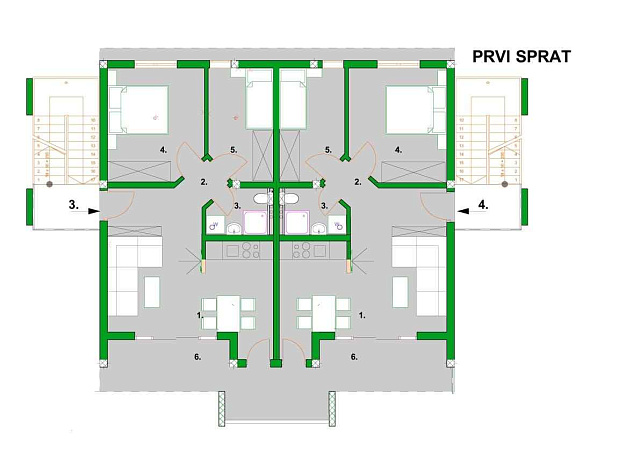 Apartments mit zwei Schlafzimmern in einem ruhigen Teil von Tivat — photo 12